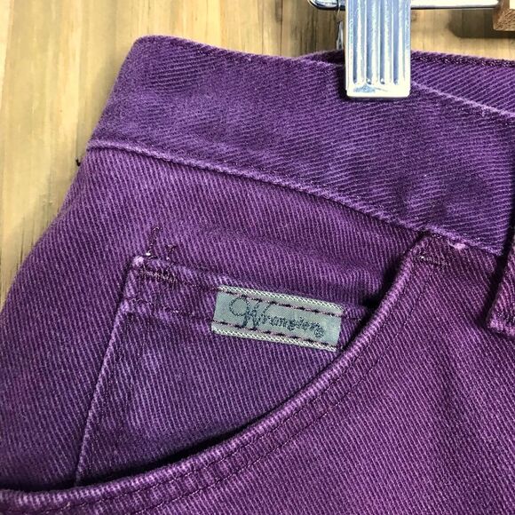 Vintage Wrangler Womens High Waisted Burgundy Plum “Mom” Jeans Size 16 (31/31) - Picture 6 of 16